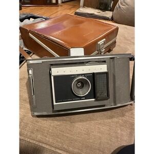 Polaroid Land Camera 104 220 Unisex OS Brown Good Vintage Case Flashbulbs Manual
